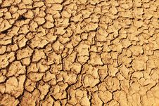 Cracked Soil On Desert Royalty Free Stock Photo