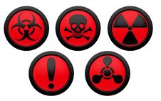 Icons With Symbols Of Hazard. Stock Images Icons With Symbols Of Hazard. Stock Images