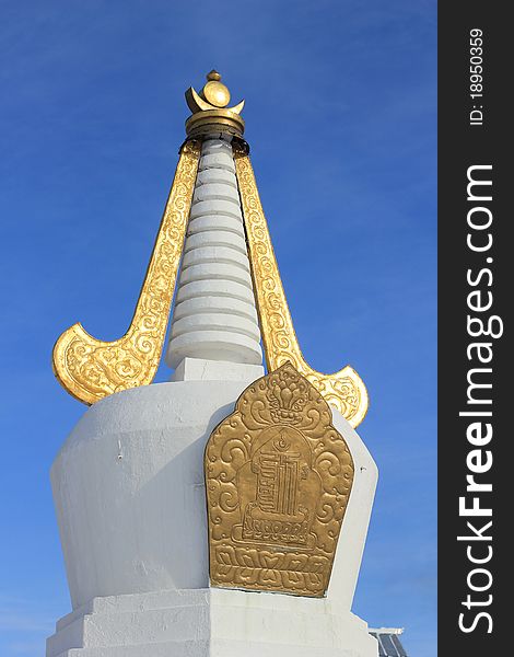 Buddhist Stupa in Ivolginskii Datsan-the heart of russian Buddhism