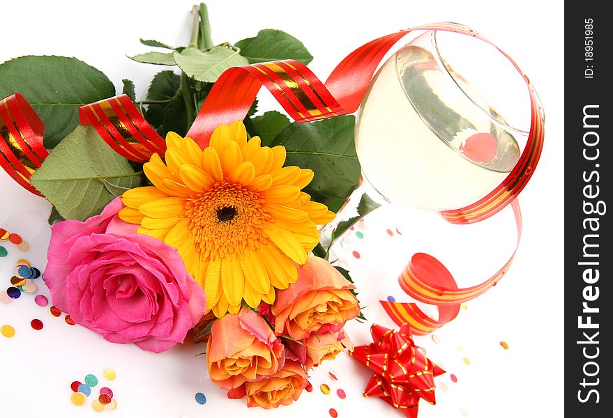 Wine And Flowers
