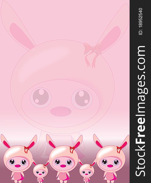 Pink bunny baby wallpaper texture. Pink bunny baby wallpaper texture