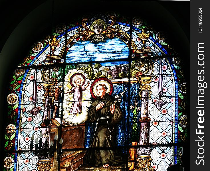 Stained Glass Windows In A Church