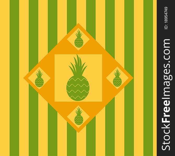 Cute colorful background with pineapple. Cute colorful background with pineapple