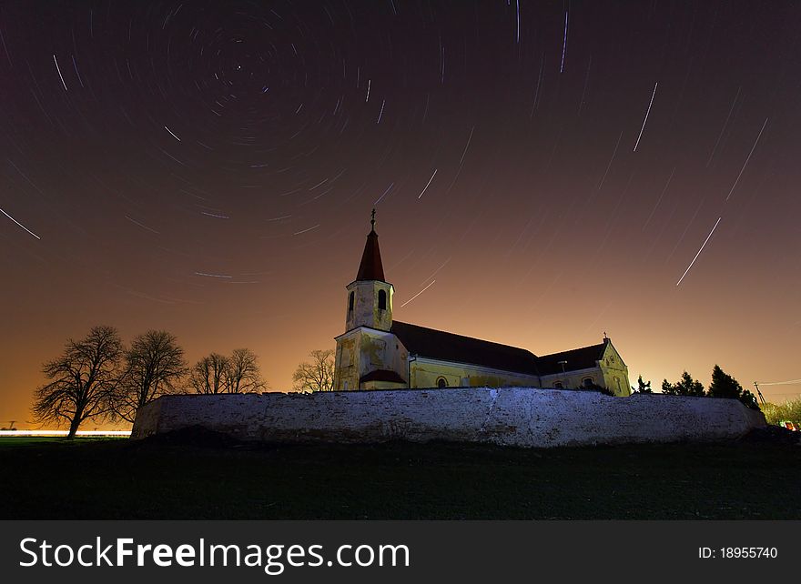 Church in Slovakia - long exposure. Church in Slovakia - long exposure