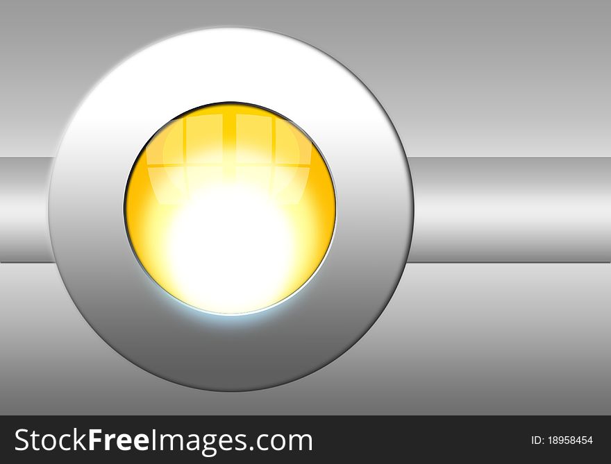 Metallic Yellow Glossy   Button