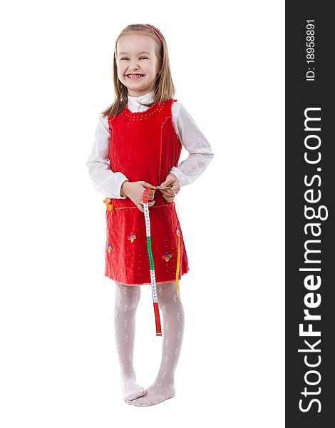 Little Girl Measuring Waist