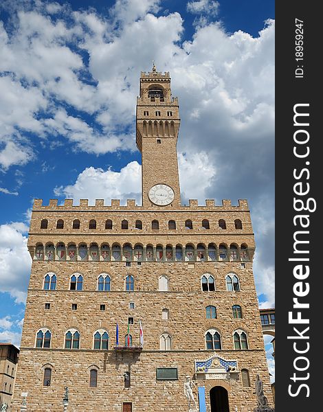 The Palazzo Vecchio, the town hall of Florence, Italy. The Palazzo Vecchio, the town hall of Florence, Italy.