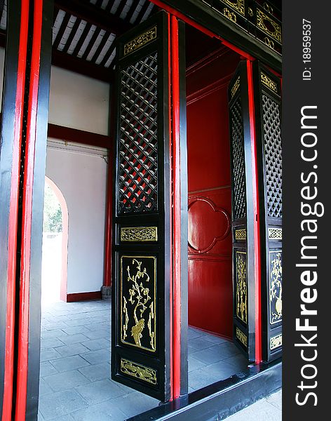 Traditional chinese gate with pretty designs