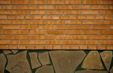 A Wall Of Brick And Stone Royalty Free Stock Images A Wall Of Brick And Stone Royalty Free Stock Images