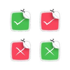 Positive Checkmark Stickers Stock Photo Positive Checkmark Stickers Stock Photo