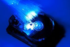 Fiber Optic And Hard Disc Stock Image Fiber Optic And Hard Disc Stock Image