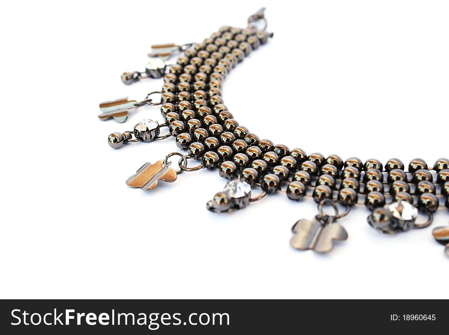 Necklace isolated on white background.