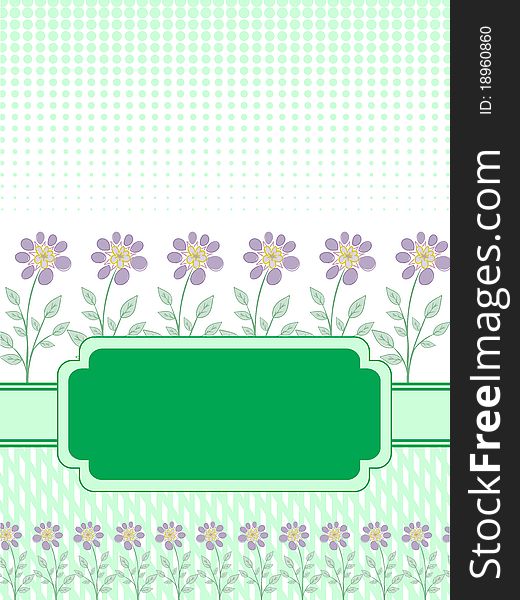 Goodly green template frame design for greeting card. Goodly green template frame design for greeting card
