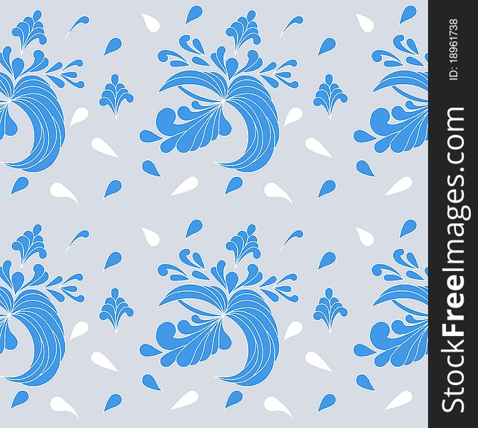 Abstract seamless pattern with paisley