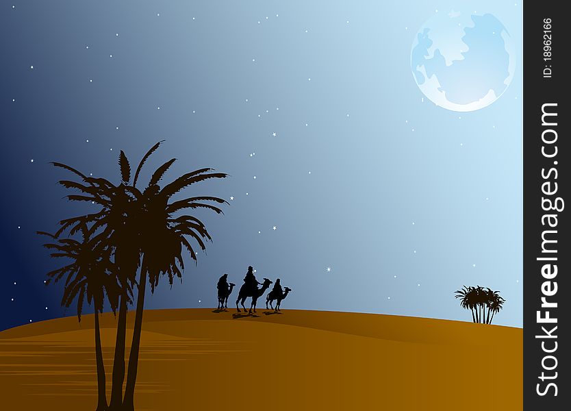 Desert at night