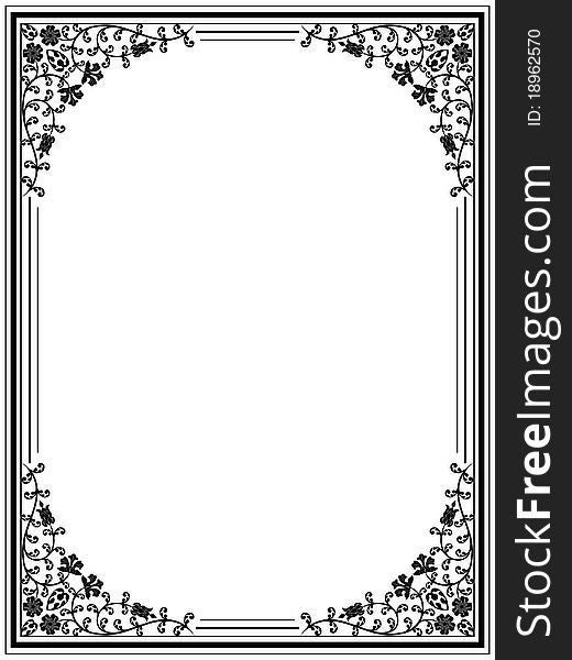 Vintage floral frame