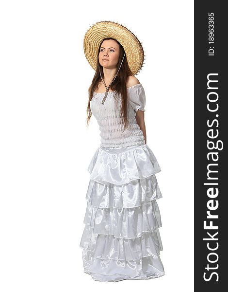 Woman in a mexican costume. Woman in a mexican costume