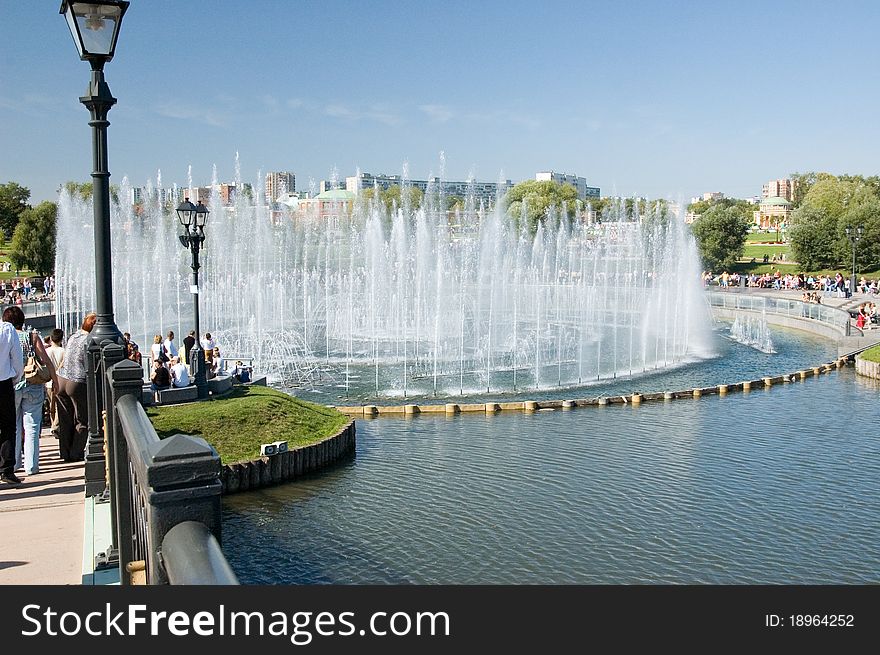 Music fountain in Tsaritsino park, Moscow