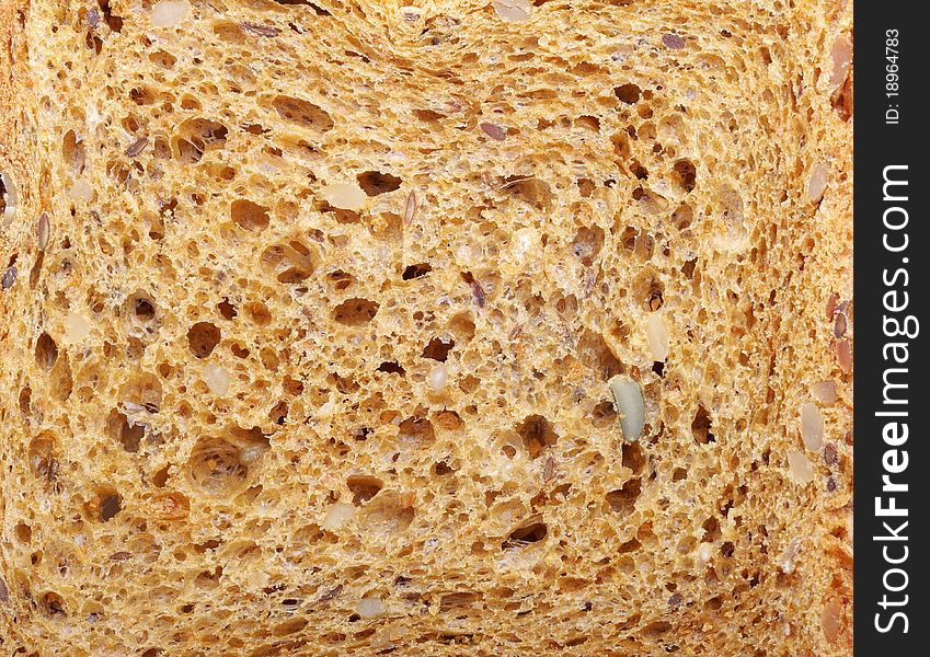 Texture of bread in horizontal composition