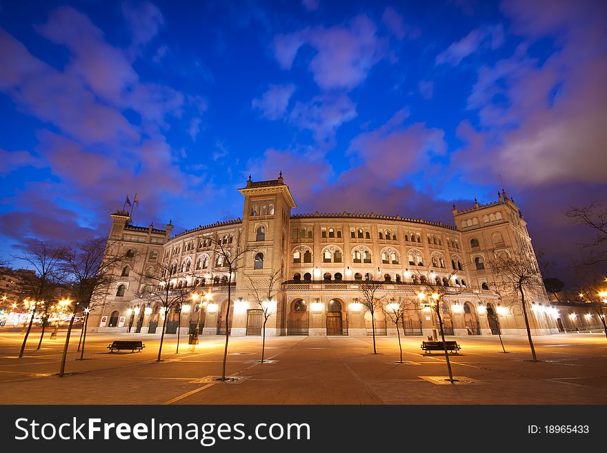 Bullring in Madrid, Las Ventas, situated at Plaza de torros. It is the bigest bullring in Spain. Bullring in Madrid, Las Ventas, situated at Plaza de torros. It is the bigest bullring in Spain.