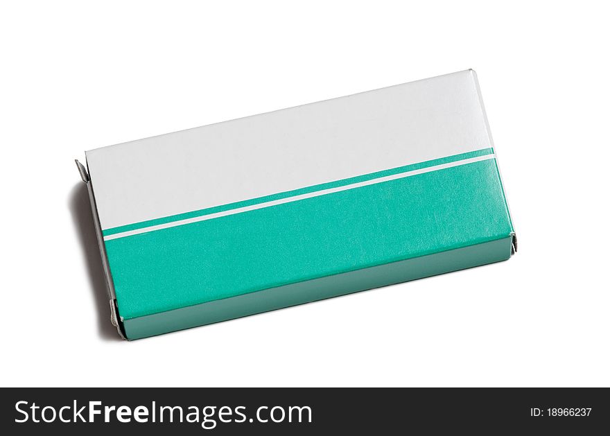 Photo of a two colored blank box.