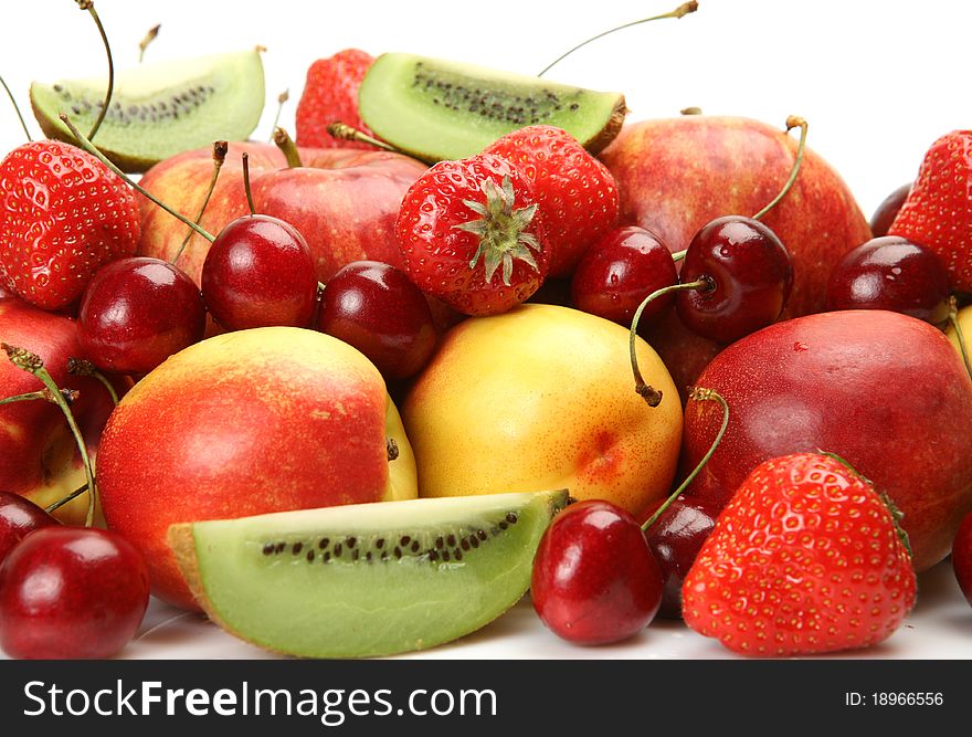 Ripe berries on a white background. Ripe berries on a white background