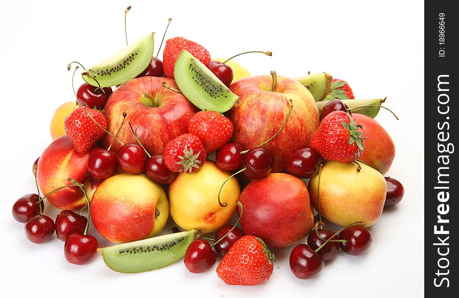 Ripe berries on a white background. Ripe berries on a white background