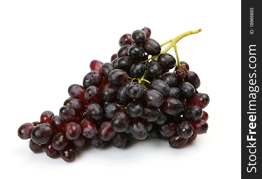 Ripe fruit on a white background