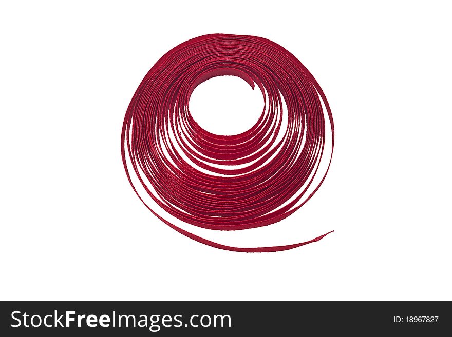 Isolated  red tape  on white background