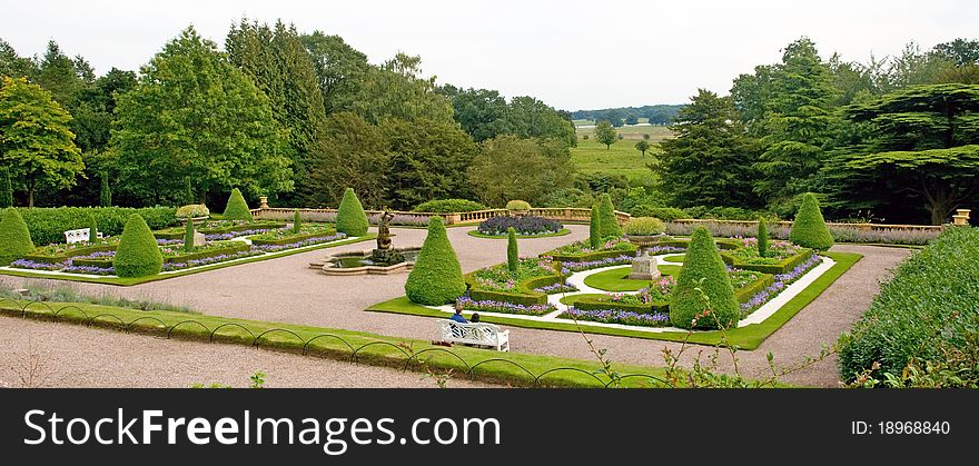 The estate of tatton hall in cheshire in england. The estate of tatton hall in cheshire in england