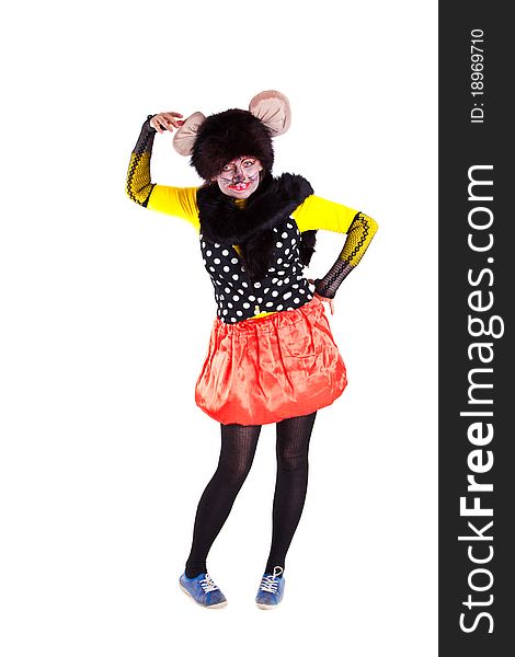 A Girl Dressed As A Mouse