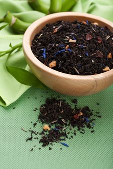 Dried Black Tea In Bowl Royalty Free Stock Photos Dried Black Tea In Bowl Royalty Free Stock Photos