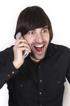 Telephone Man Royalty Free Stock Photo Telephone Man Royalty Free Stock Photo
