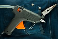 Blue Jeans And Tools In Pocket Stock Photography Blue Jeans And Tools In Pocket Stock Photography