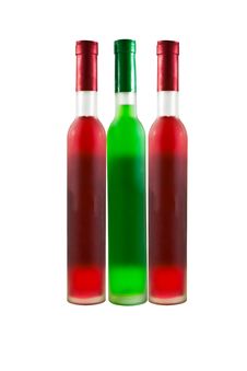 Green And Red Wine Bottle Stock Photos Green And Red Wine Bottle Stock Photos