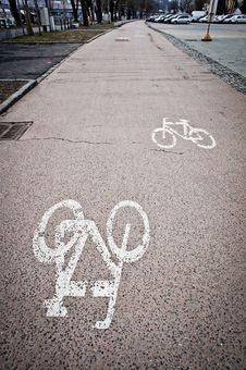 Painted Cycle Lane Stock Image Painted Cycle Lane Stock Image