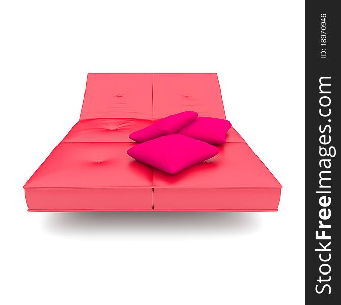 Isolated Pink Bed