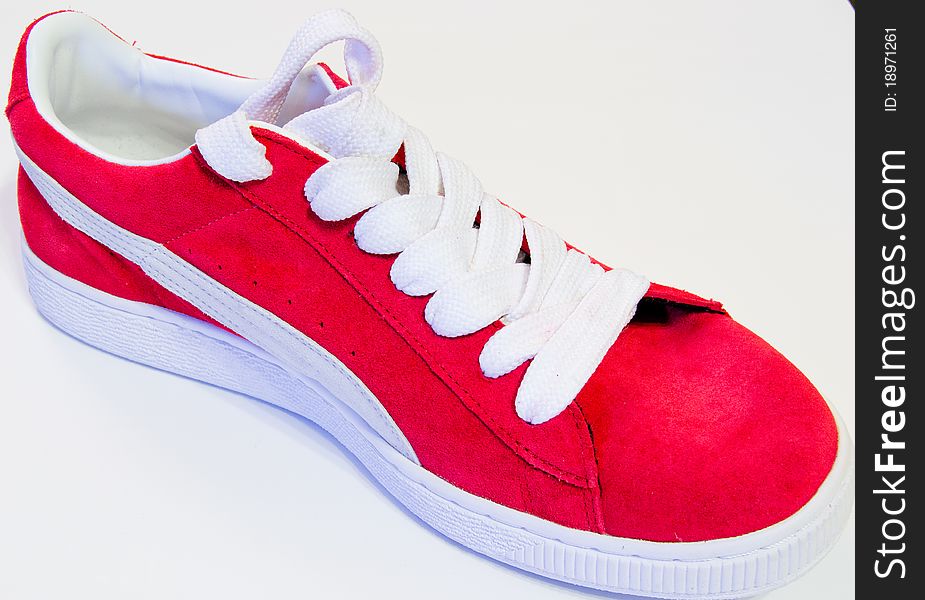 Red And White Shoe