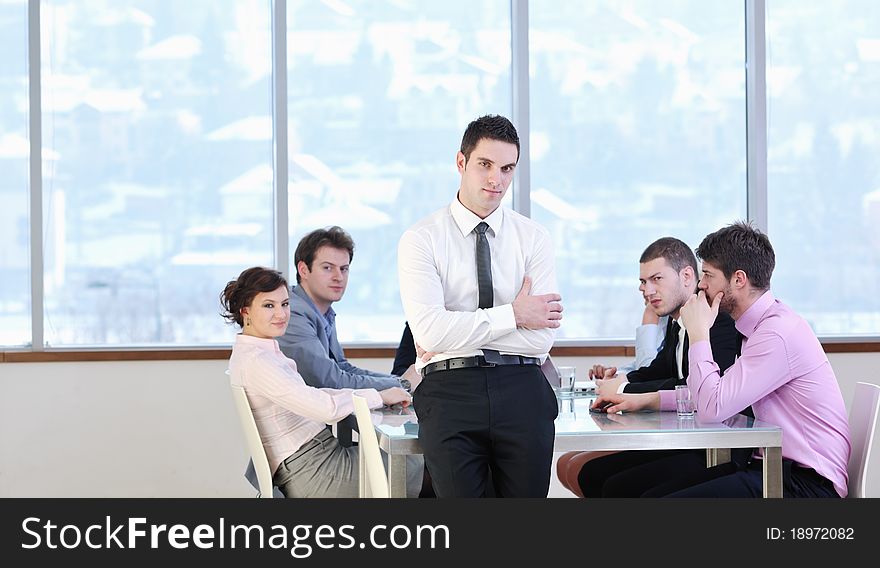 Group Of Business People At Meeting