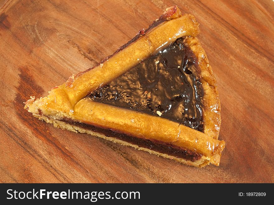 Quince pie, cut, Italian and. Quince pie, cut, Italian and