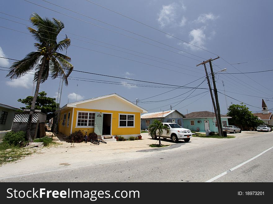 Caribbean houses on Grand Cayman Island. Caribbean houses on Grand Cayman Island