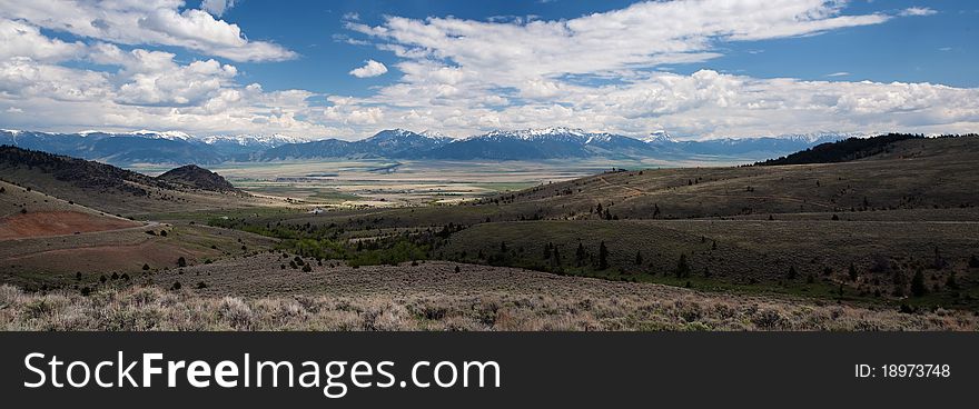 Panorama of Madison Range, Rocky Mountains, Montana, USA