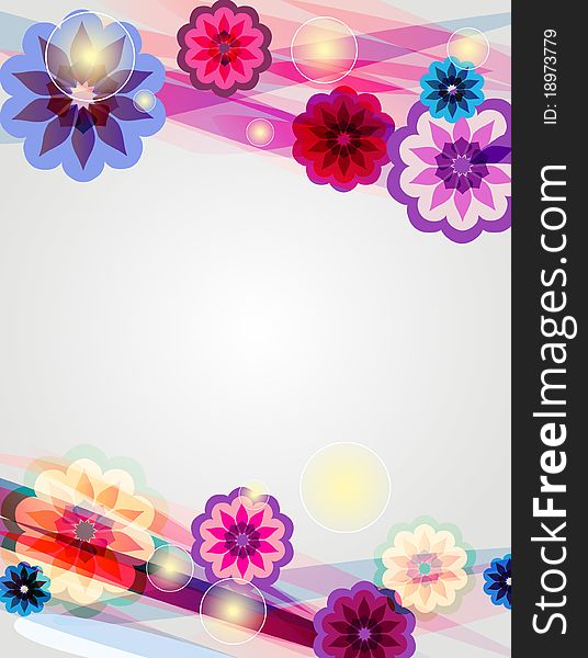 Abstract background with pink flowers. Abstract background with pink flowers