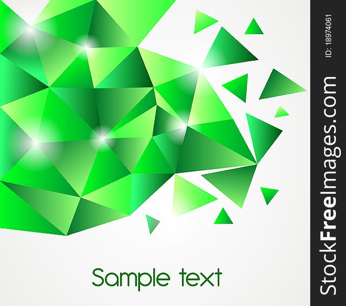 Green triangle  background with triangle shapes. Green triangle  background with triangle shapes