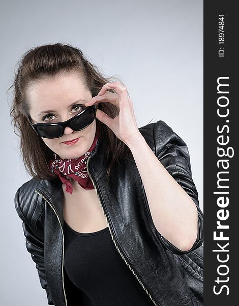 Woman Posing With Sunglasses