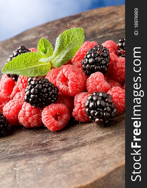 Berries On Wooden Table