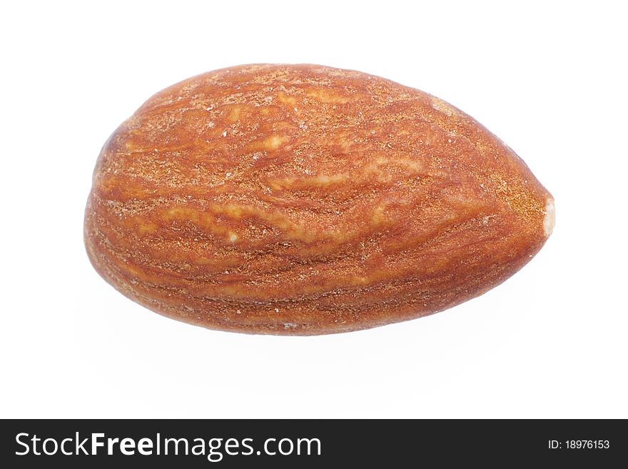 Almond nut isolated on white