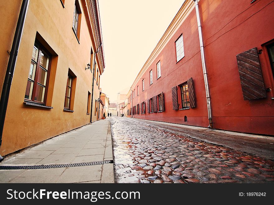 Old street of Vilnius in Litva