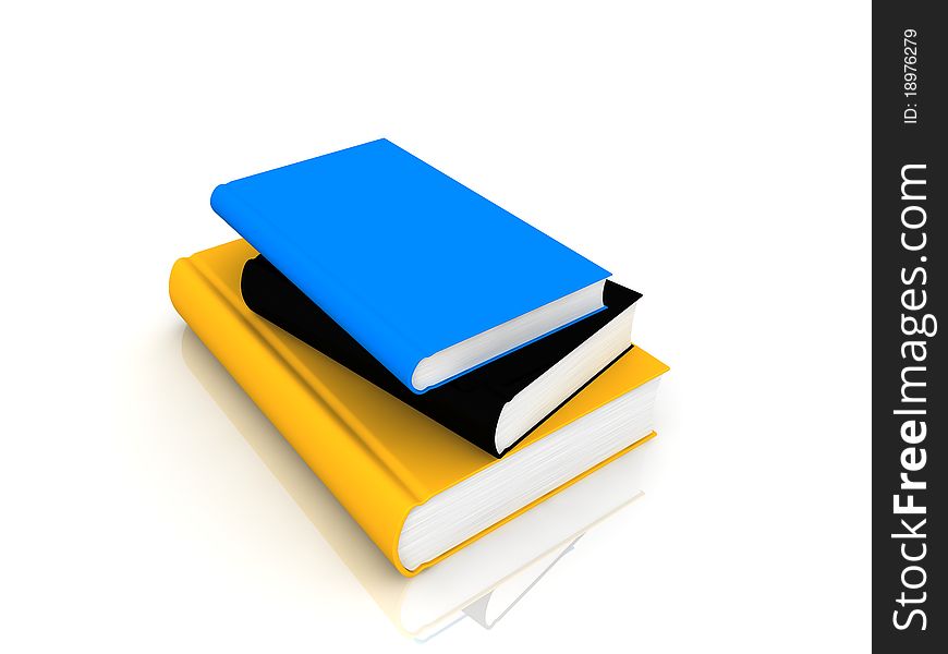 Book concept in 3D style