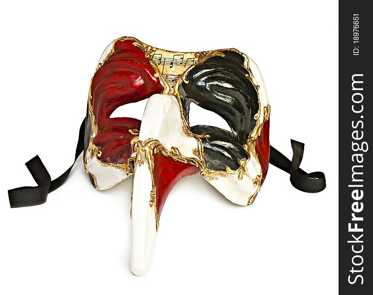 Carnival in Venice,  Venetian Mask isolated on the white background. Carnival in Venice,  Venetian Mask isolated on the white background.